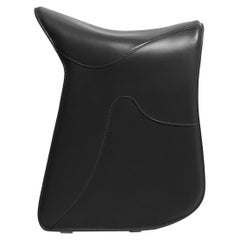 Pepe Chair in Black Leather by Raffaella Mangiarotti
