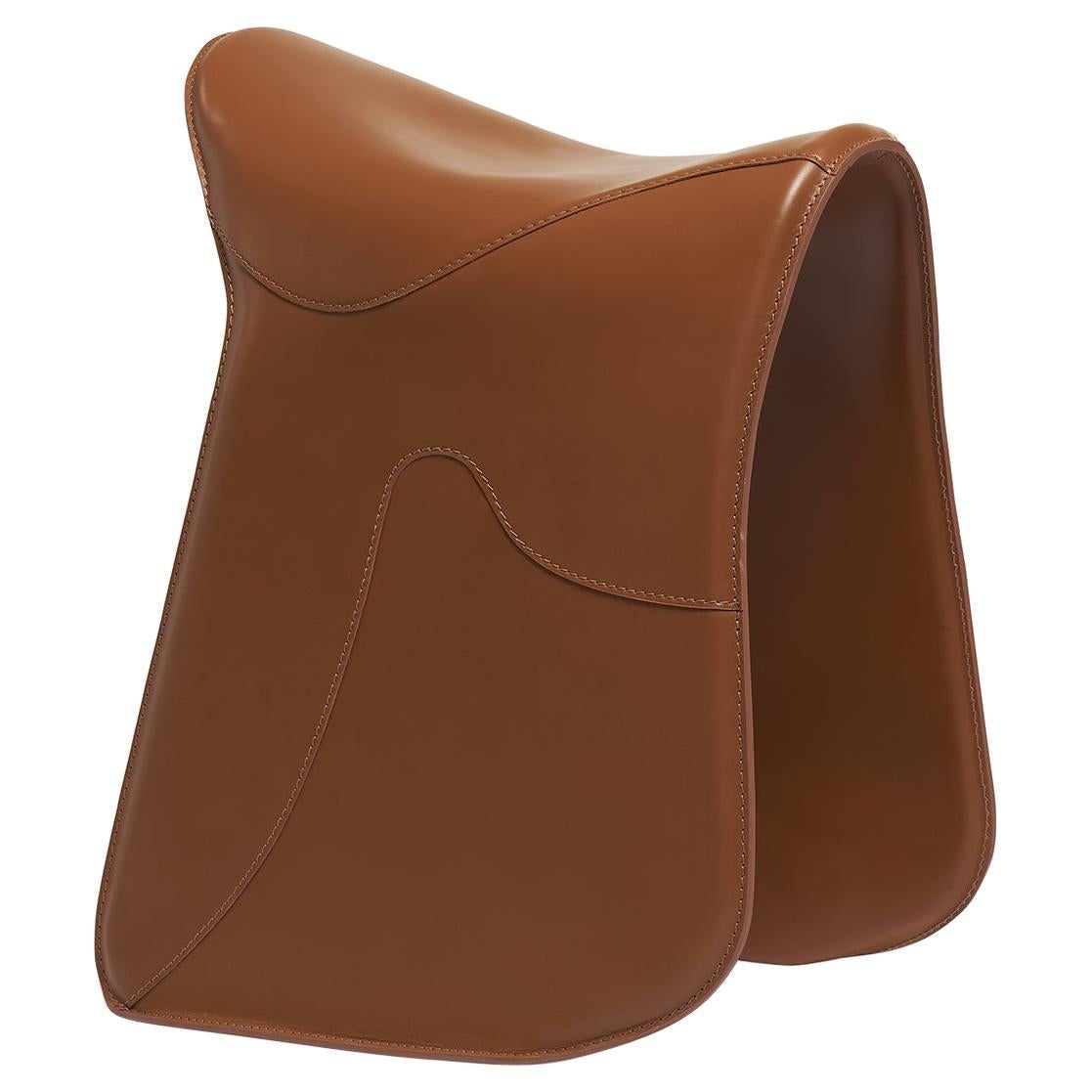 Pepe Chair in Natural Leather by Raffaella Mangiarotti For Sale