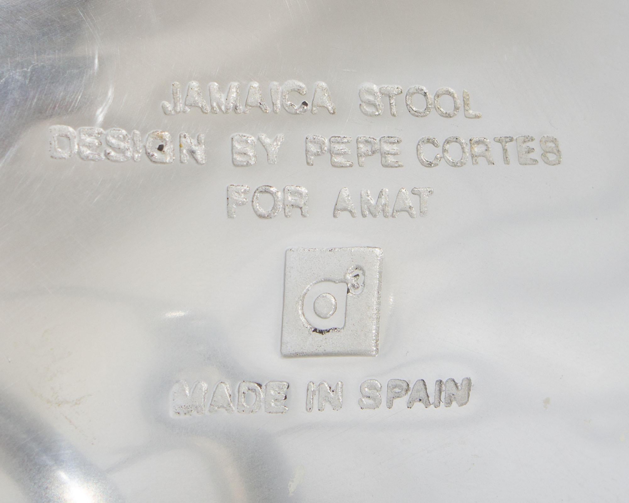Metal Pepe Cortés Amat “Jamaica” Bar Stools For Sale