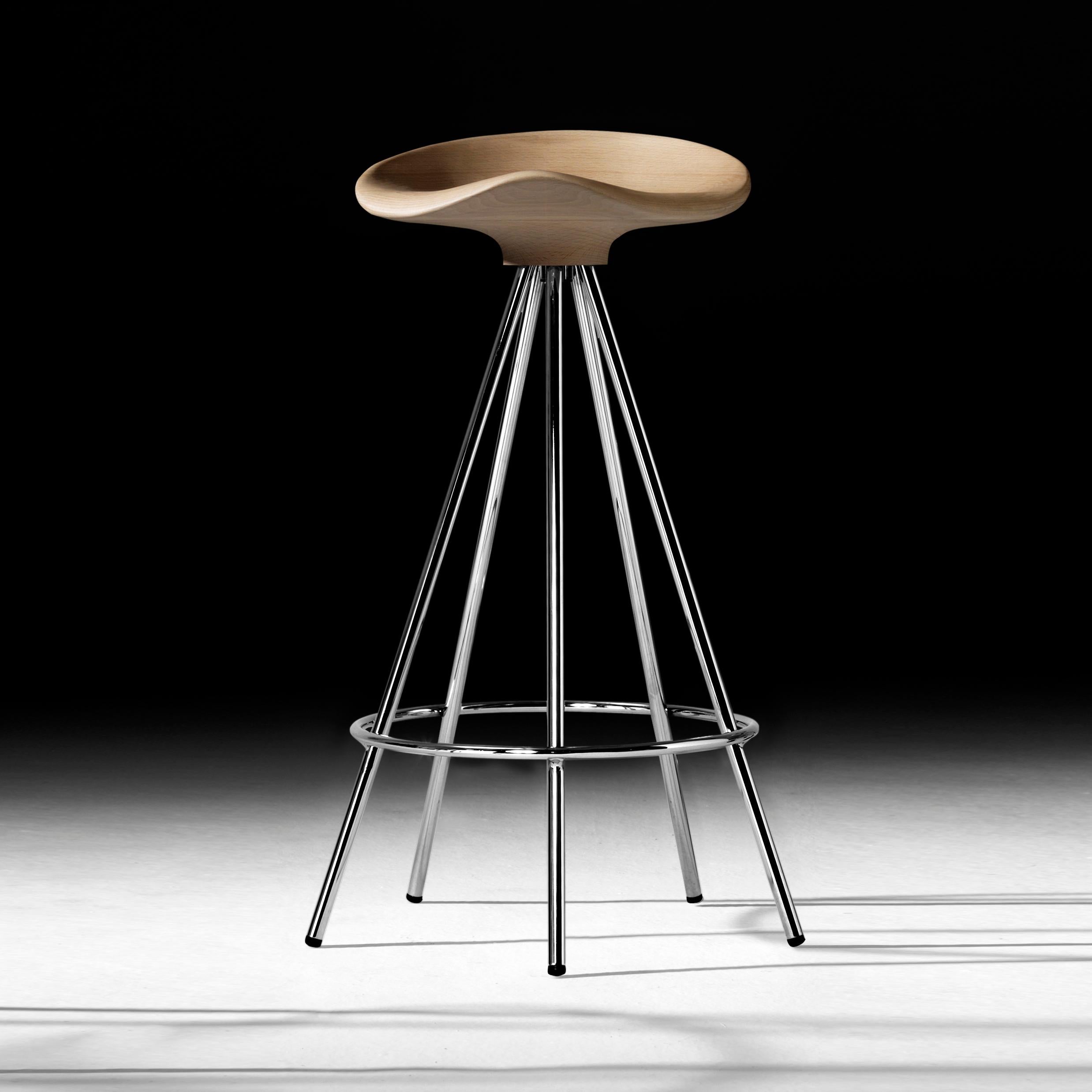 Spanish Pepe Cortes Contemporary Jamaica Steel Wood Stool for BD Barcelona For Sale