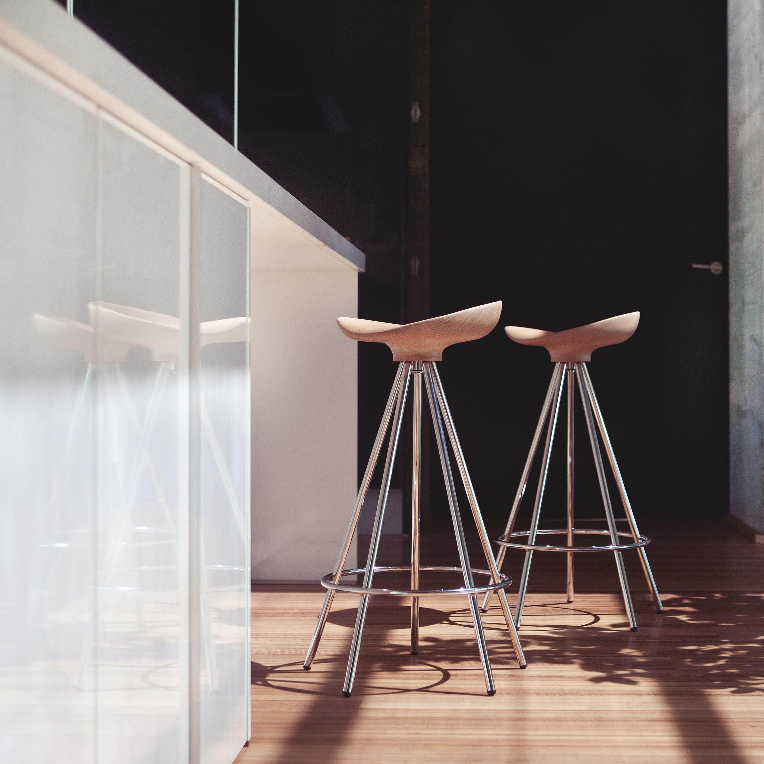Spanish Pepe Cortes Contemporary Jamaica Steel Wood Stool for BD Barcelona