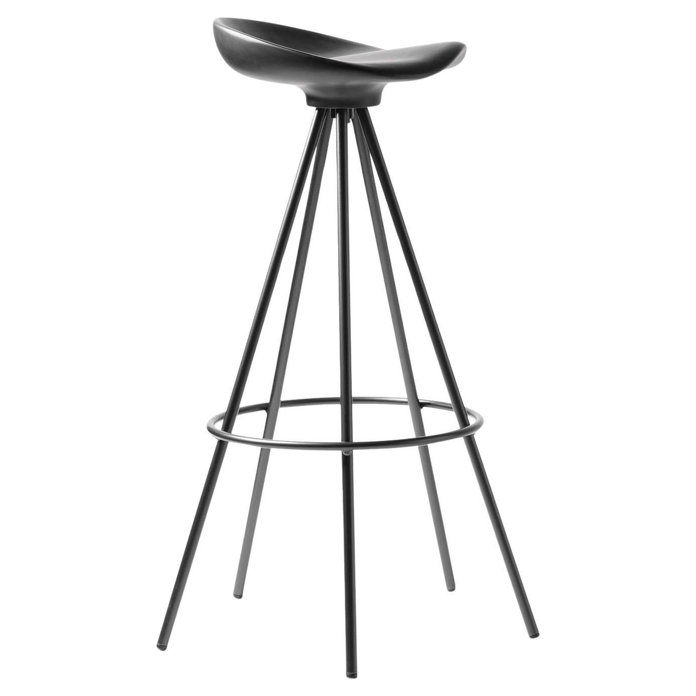 Pepe Cortes, Sgabello Jamaica, Nero, Argento anodizzato, Alto, 2015