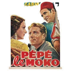 Pepe Le Moko R1950s Belgian Film Poster