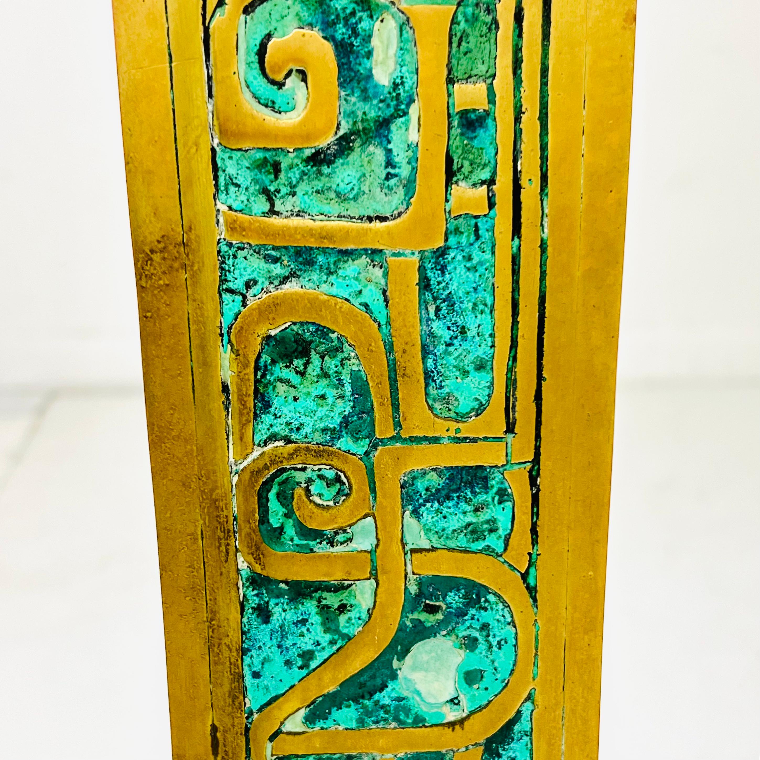 Lampe Pepe Mendoza laiton et incrustation turquoise en vente 11