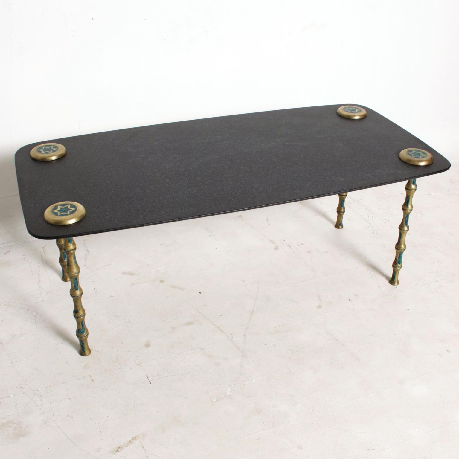 For your consideration: Mid Century Modern Pepe Mendoza Large Coffee Table Designed in Marble, Brass and Malachite Mexican Modernism at its best.
Dimensions are: 55