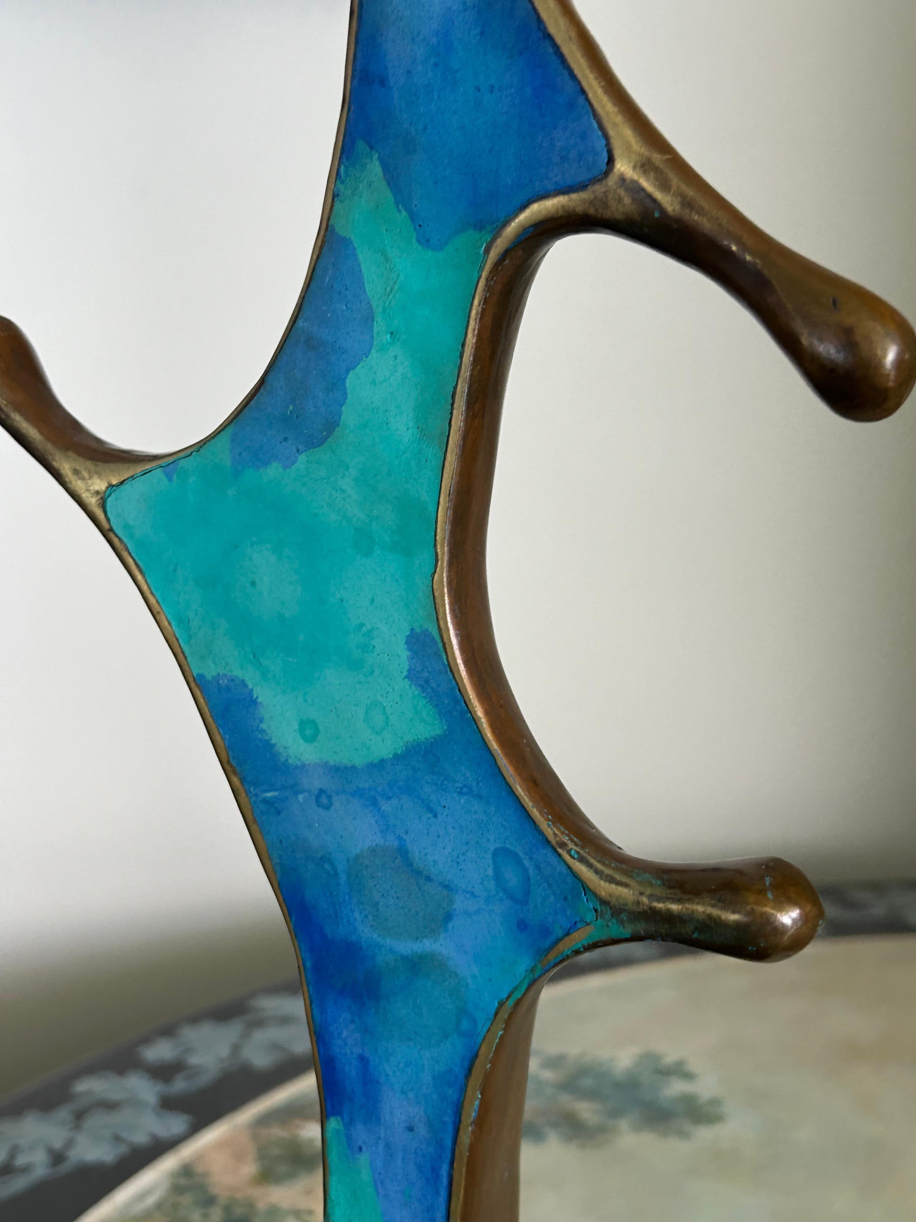 Pepe Mendoza, Lampade freeform in bronzo e smalto ... una coppia in vendita 10