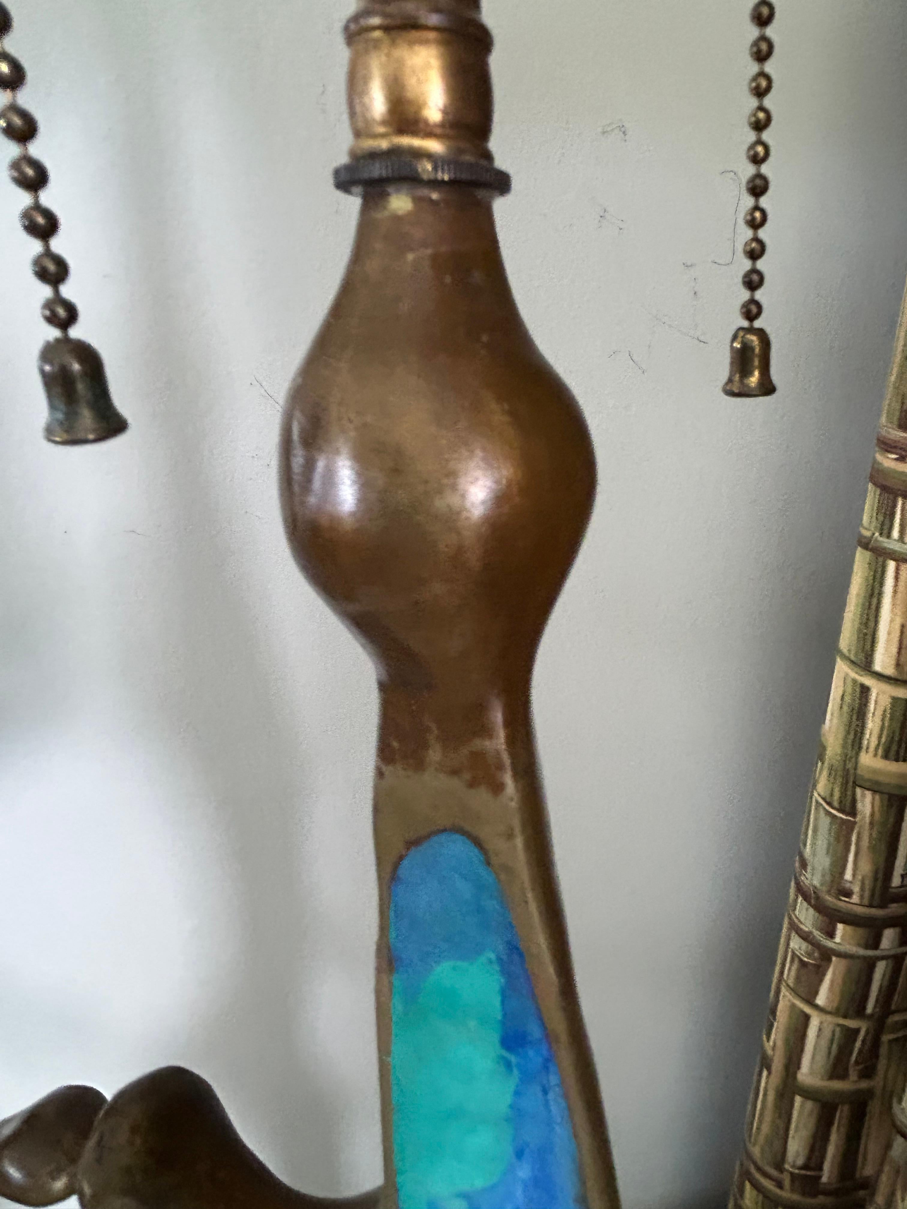 Pepe Mendoza, Lampade freeform in bronzo e smalto ... una coppia in vendita 12