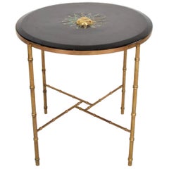 1950 Pepe Mendoza Tavolino in finto bambù e ottone Città del Messico