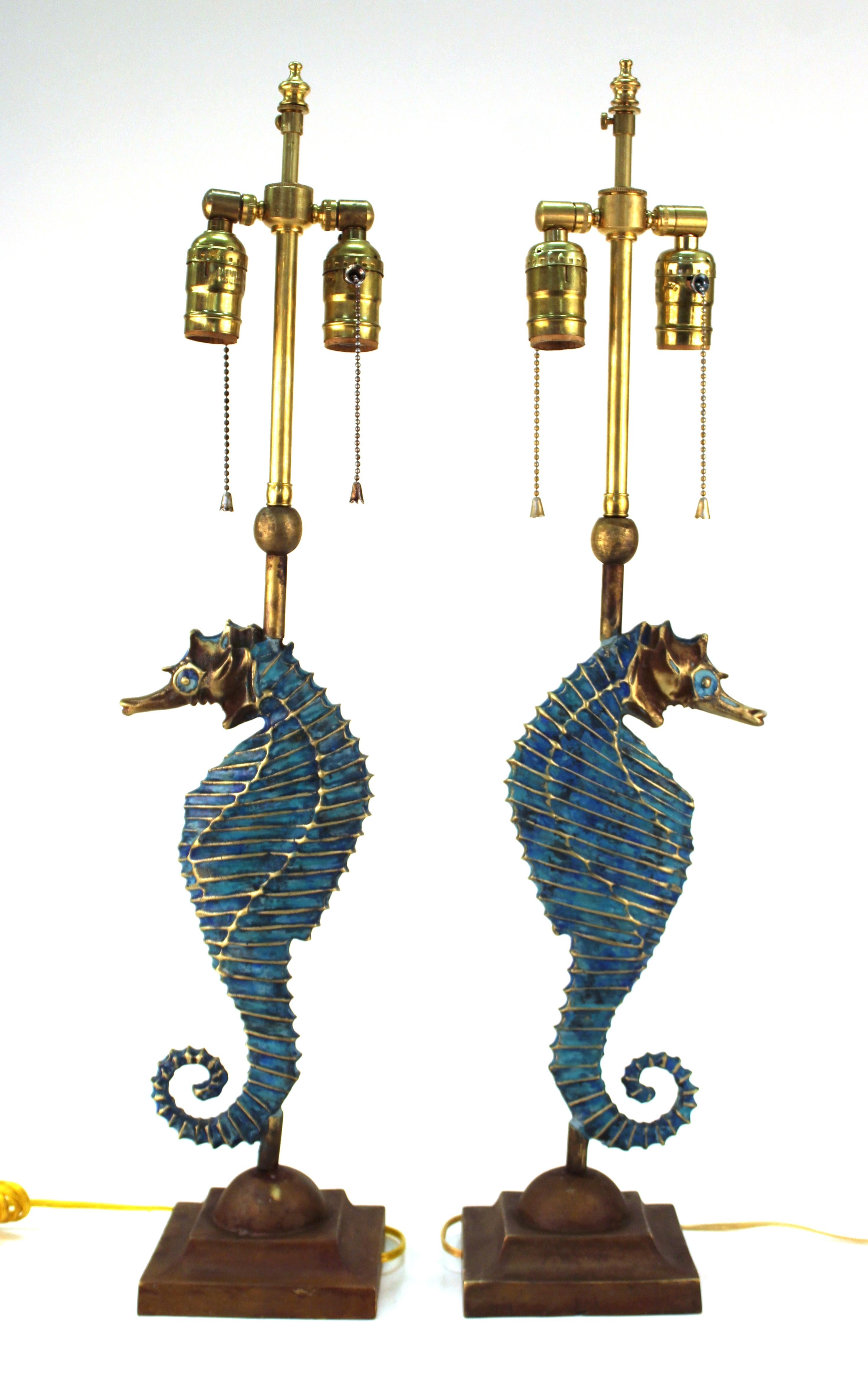 Mid-Century Modern  Mid-century Seahorse Table Lamps after Pepe Mendoza 