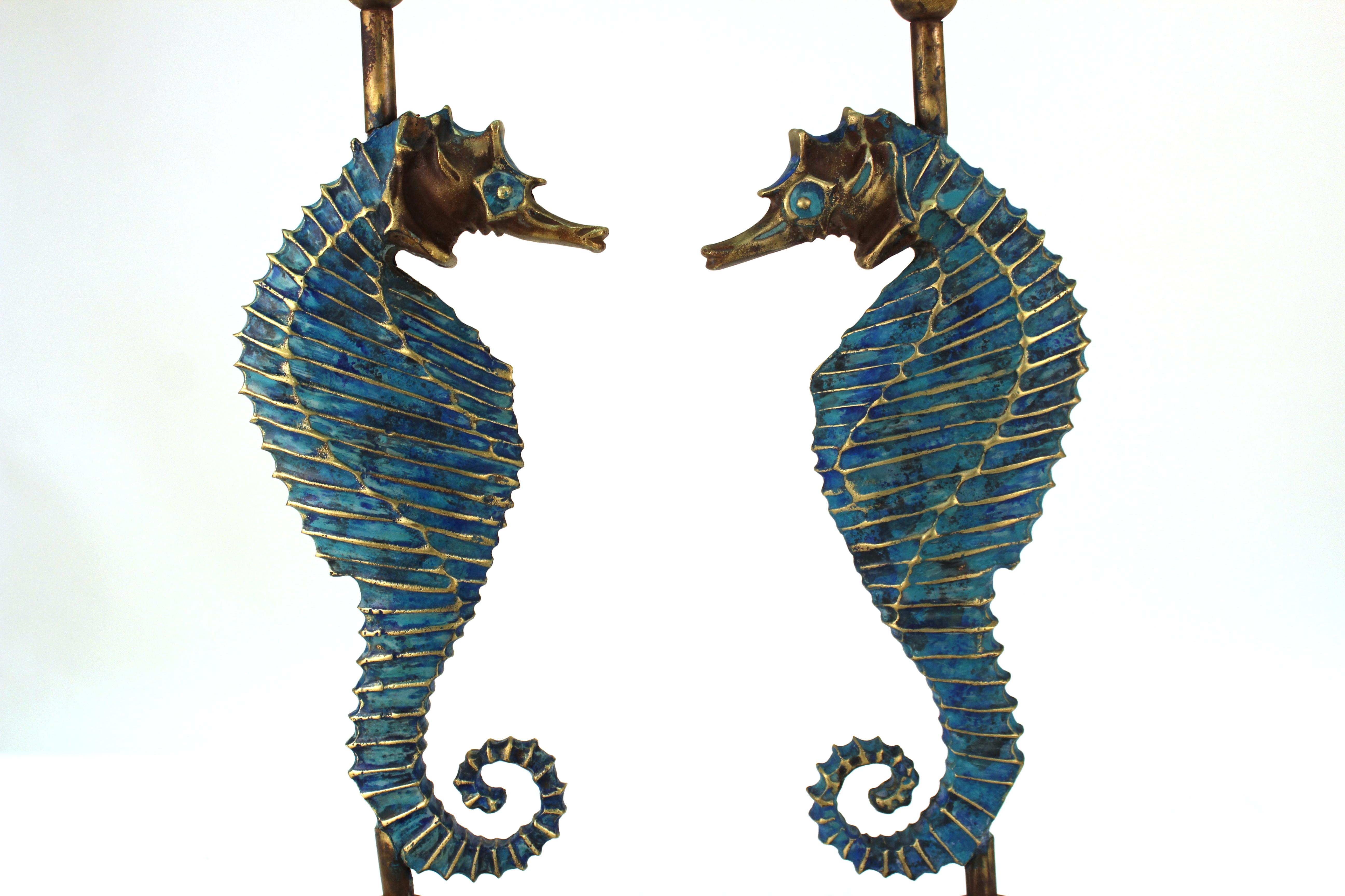  Mid-century Seahorse Table Lamps after Pepe Mendoza  In Good Condition In New York, NY