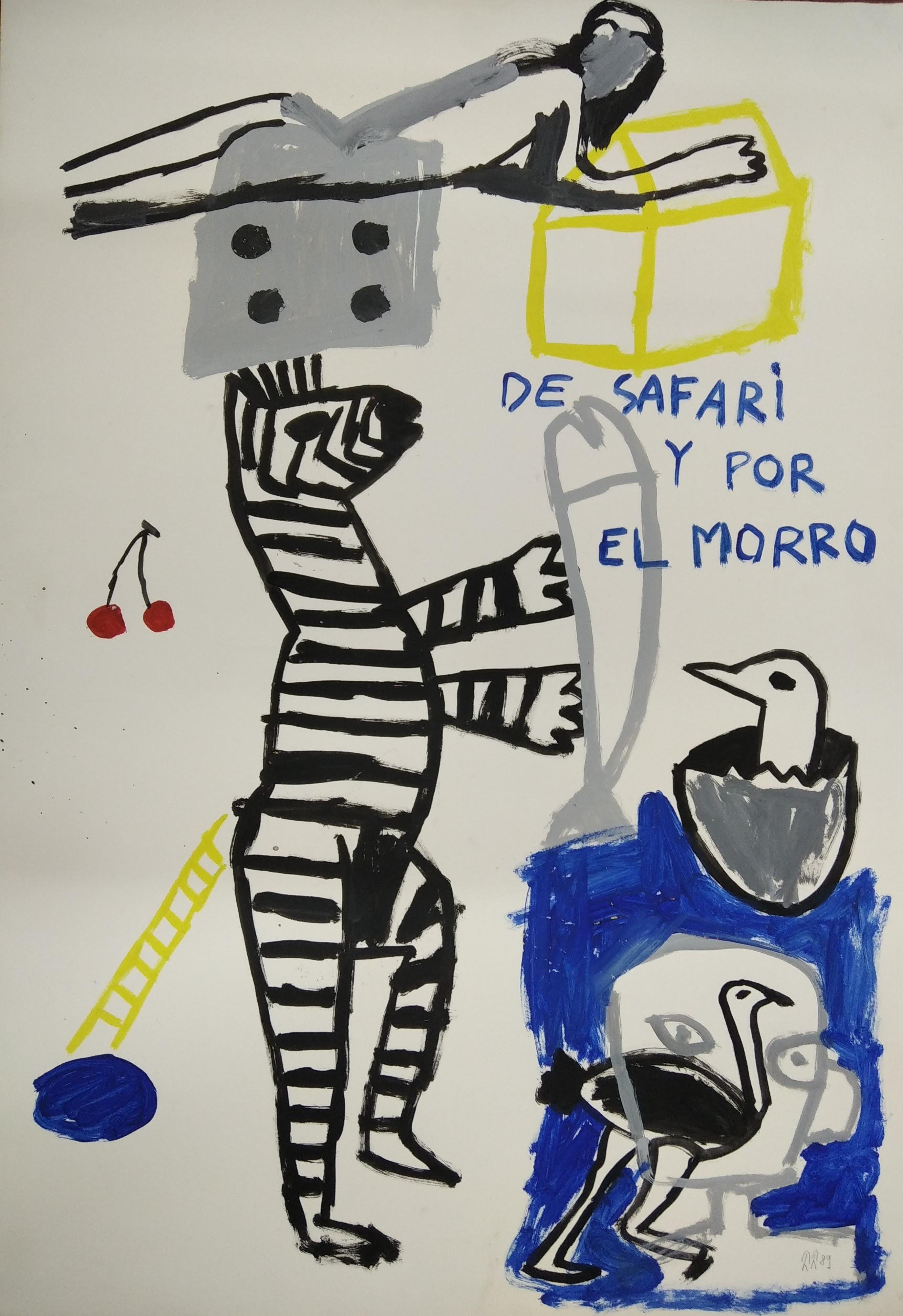De safari y por el morro - Mixed Media Art by Pepe Nebot