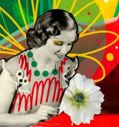 Me vuelvo a acordar de ti Red Lips Green Peperina Magenta Women Collage Vintage