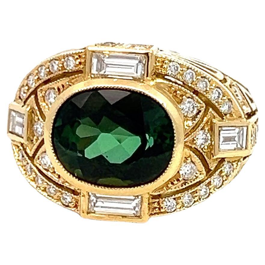 PEPI Cocktail Gemstone and Diamond Dome Ring For Sale