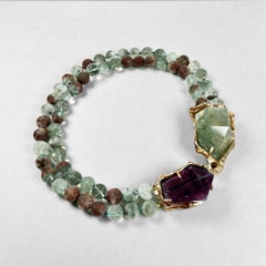 Pepita Collier Necklace with Phantom Quartz in Bronze by Lo Studiolo Genève