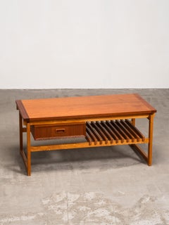“Pepita” Table/Bench with Drawer and Magazine Rack, IKEA, Sweden, 1960s