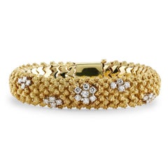 Pépite D'or 3.00 CTTW Diamond Bracelet Gold Nugget-Inspired in 18K Yellow Gold
