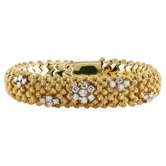 Pépite D'or 3.00 CTTW Diamond Bracelet Gold Nugget-Inspired in 18K Yellow Gold