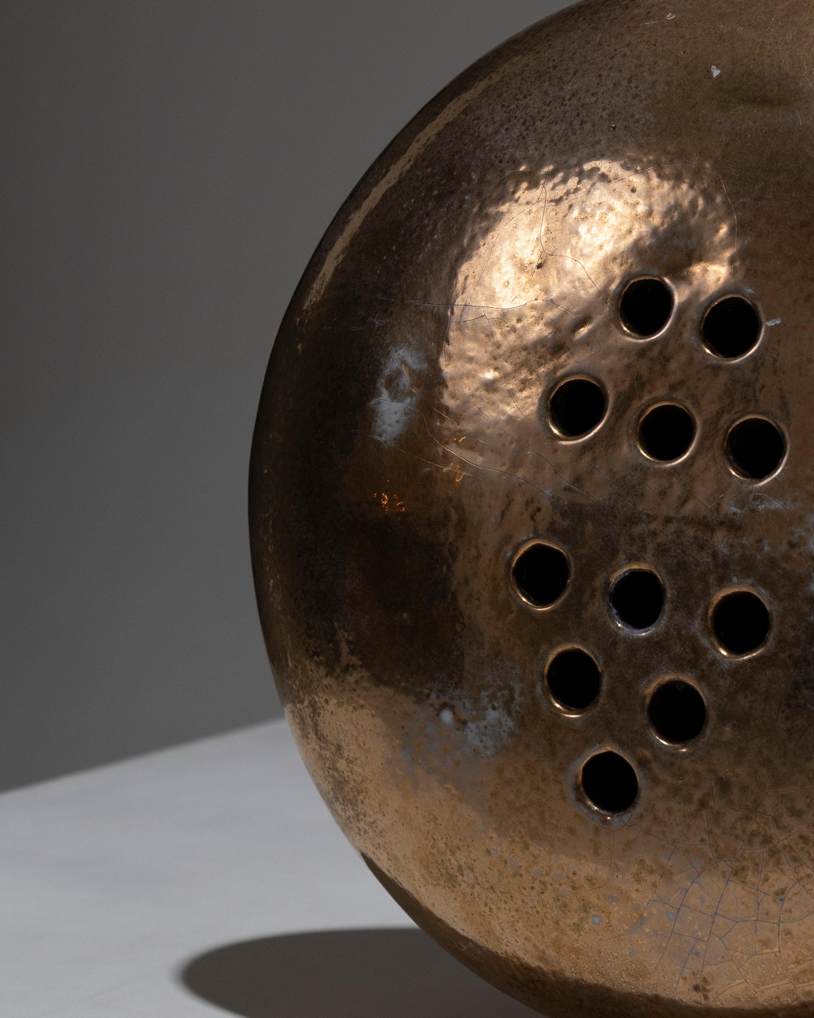 „Pepite d'Or“ Blumenhalter aus Keramik, Renato Bassoli, 1960er Jahre (Organische Moderne) im Angebot