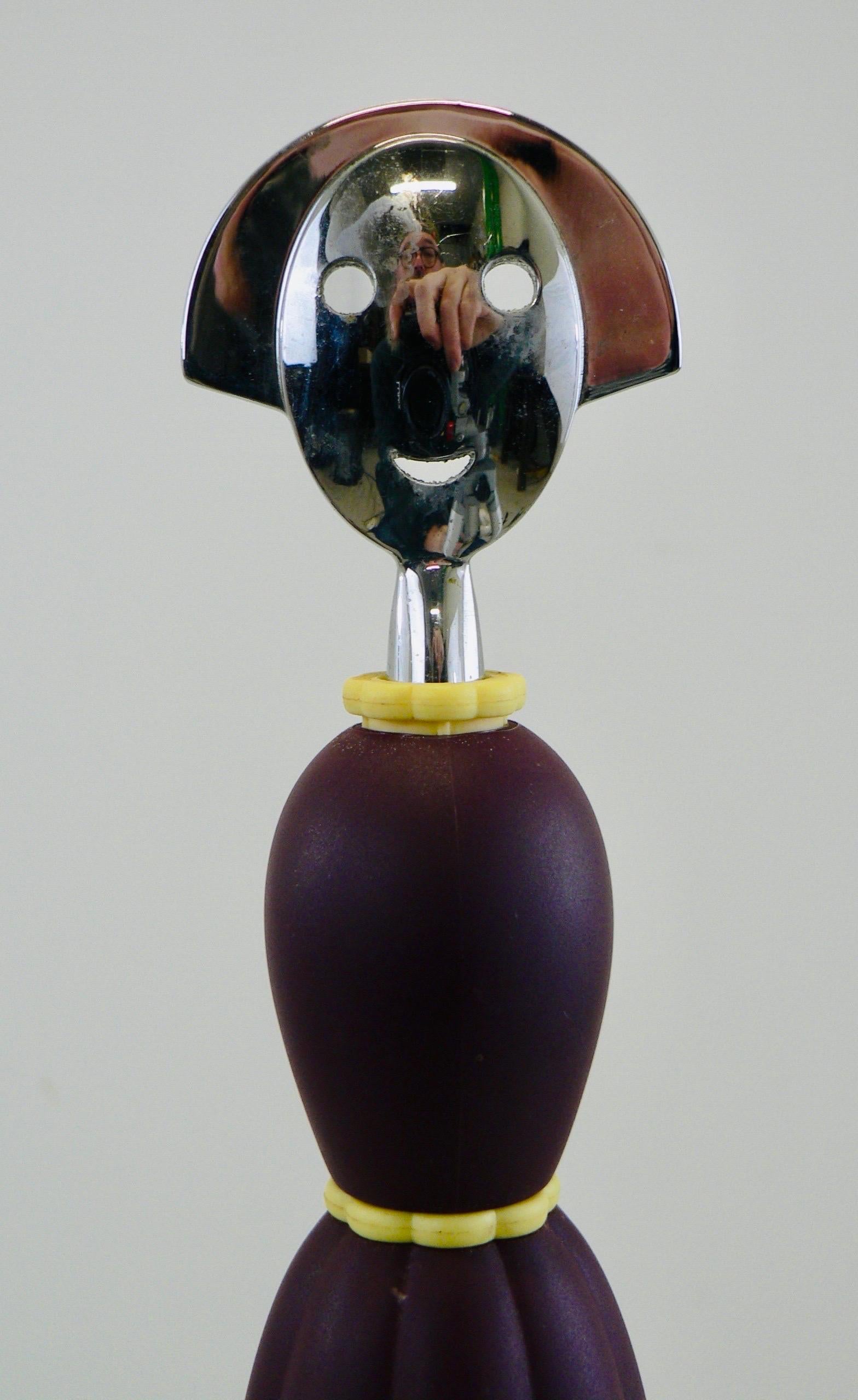 Italian Pepper mill created by Alessandro Mendini in 1998 for Alessi. For Sale