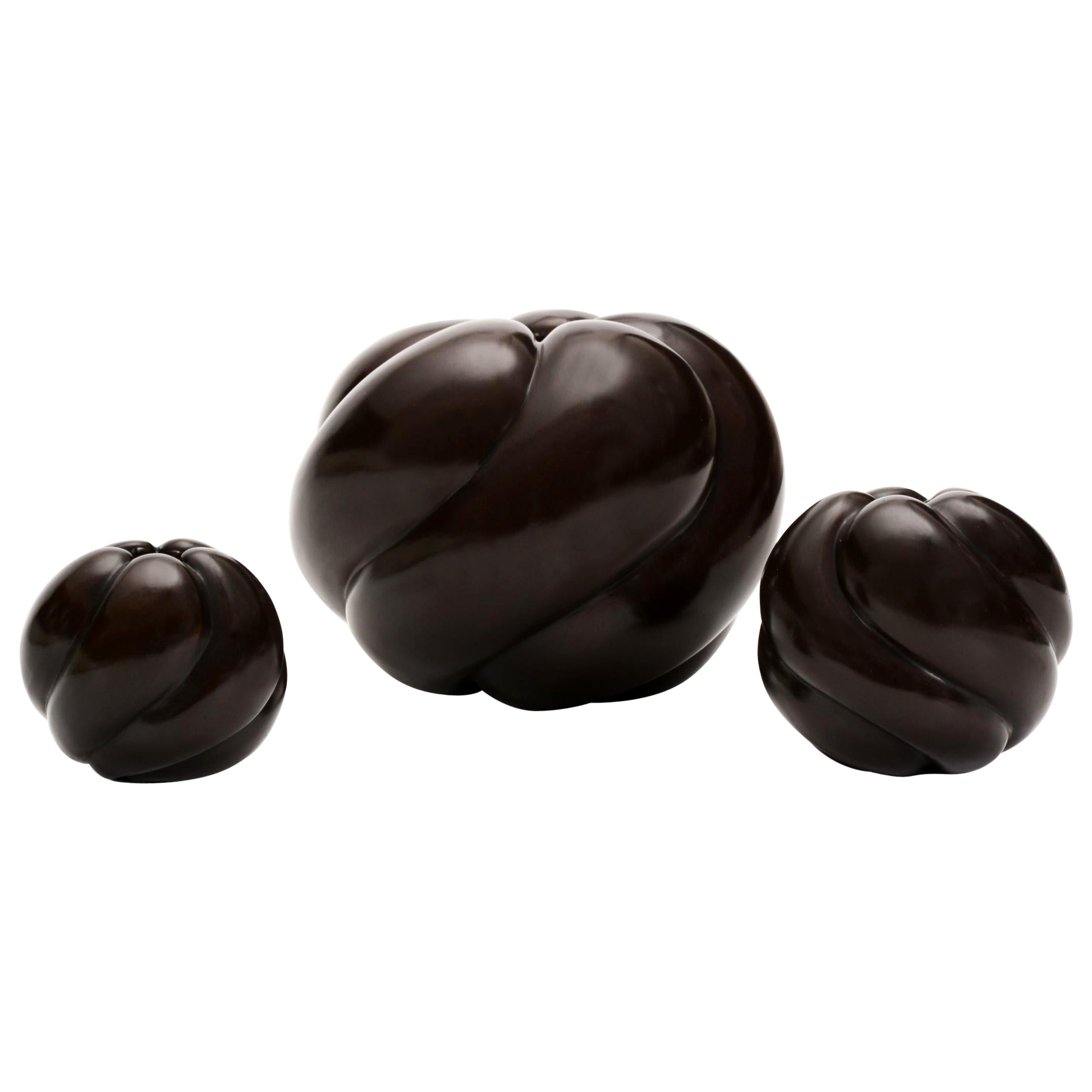 Set von 3 Pfefferstreuer-Vasen aus Bronzeguss von Elan Atelier
