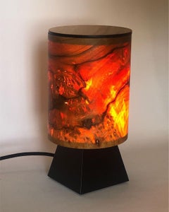 Pepperwood Burl Drum Lamp