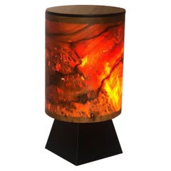 Pepperwood Burl Drum Lamp