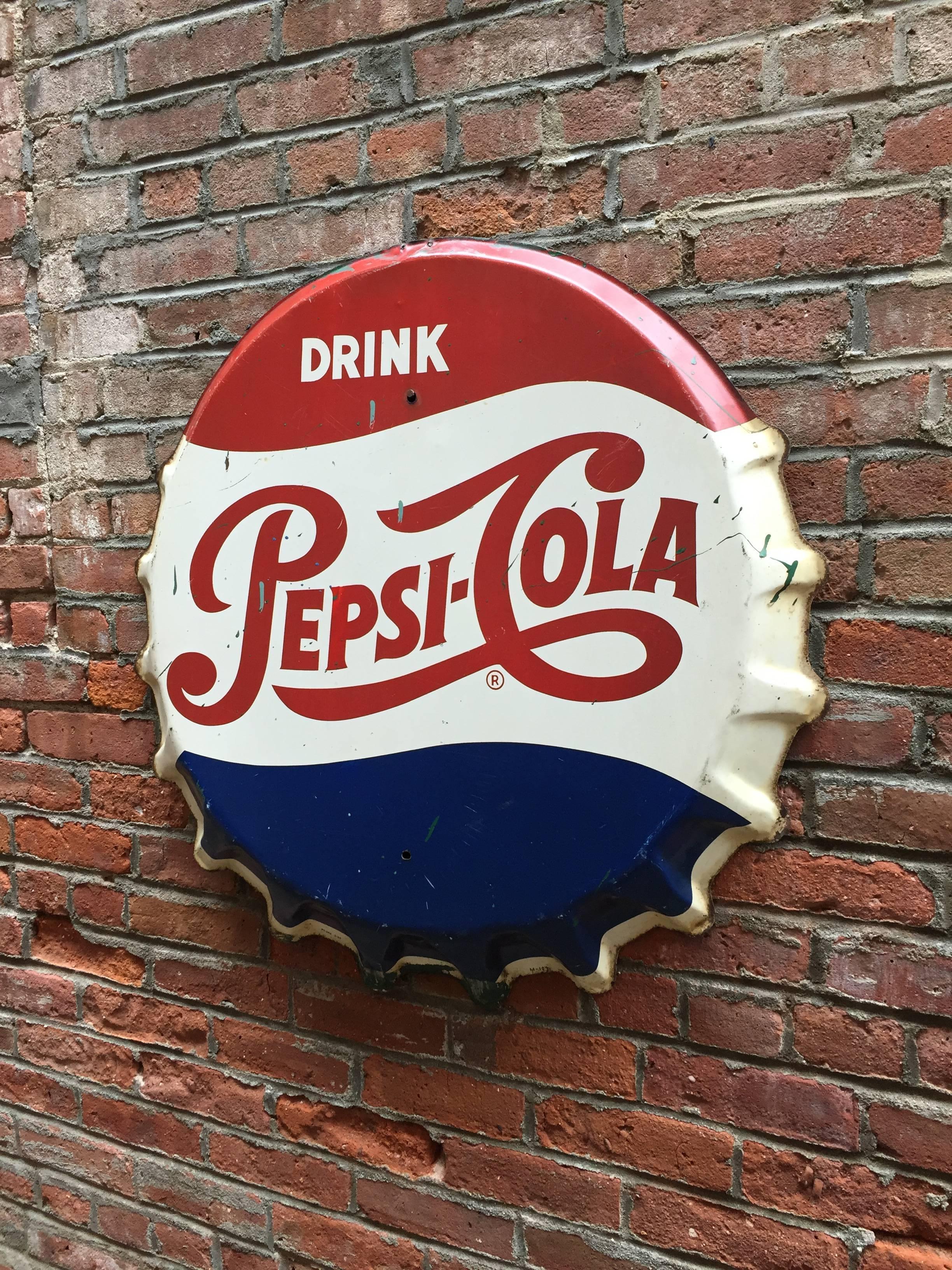 pepsi cola bottle cap sign