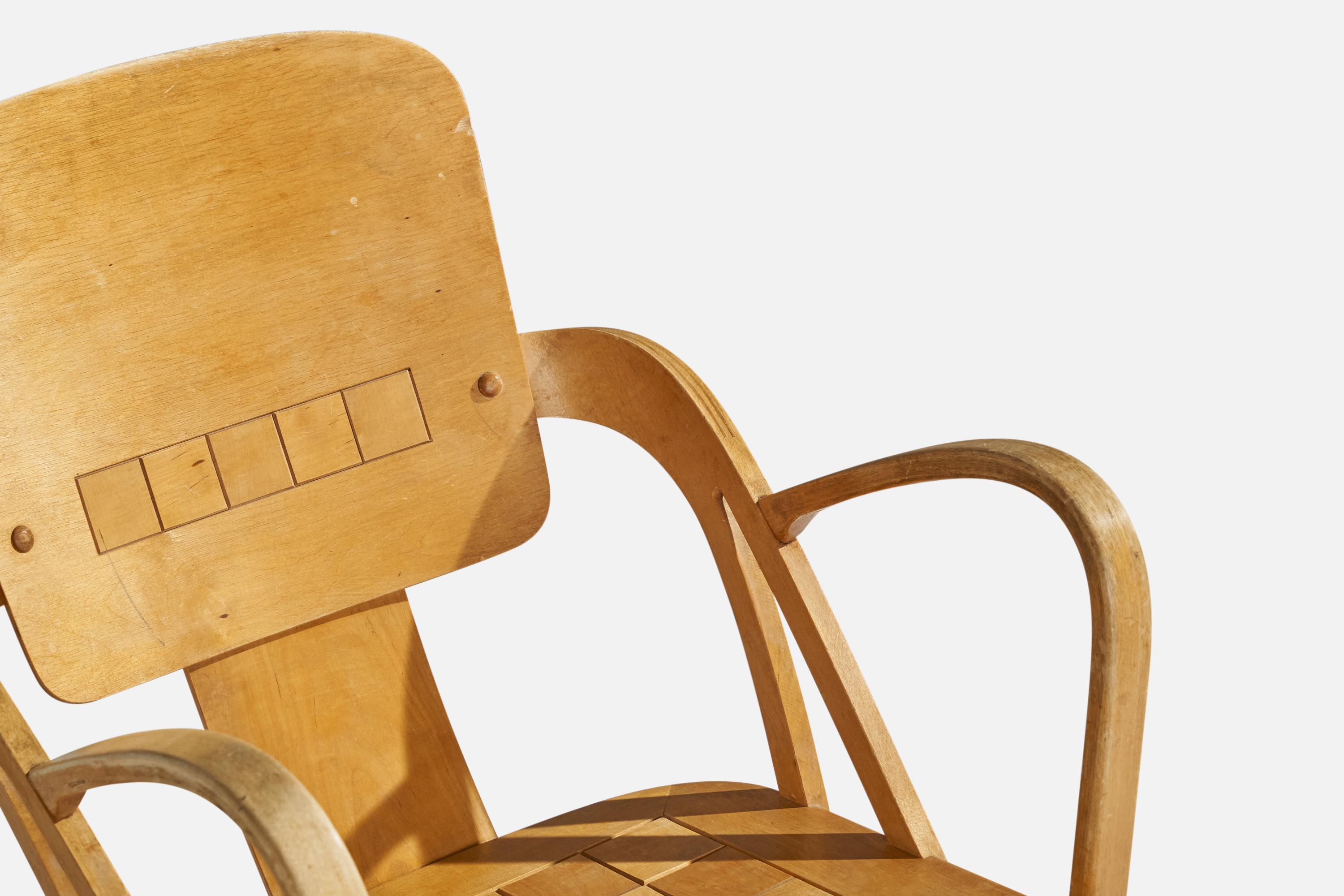 Per Aaslid, Rocking Chair, Birch, Norway, 1950s For Sale 4