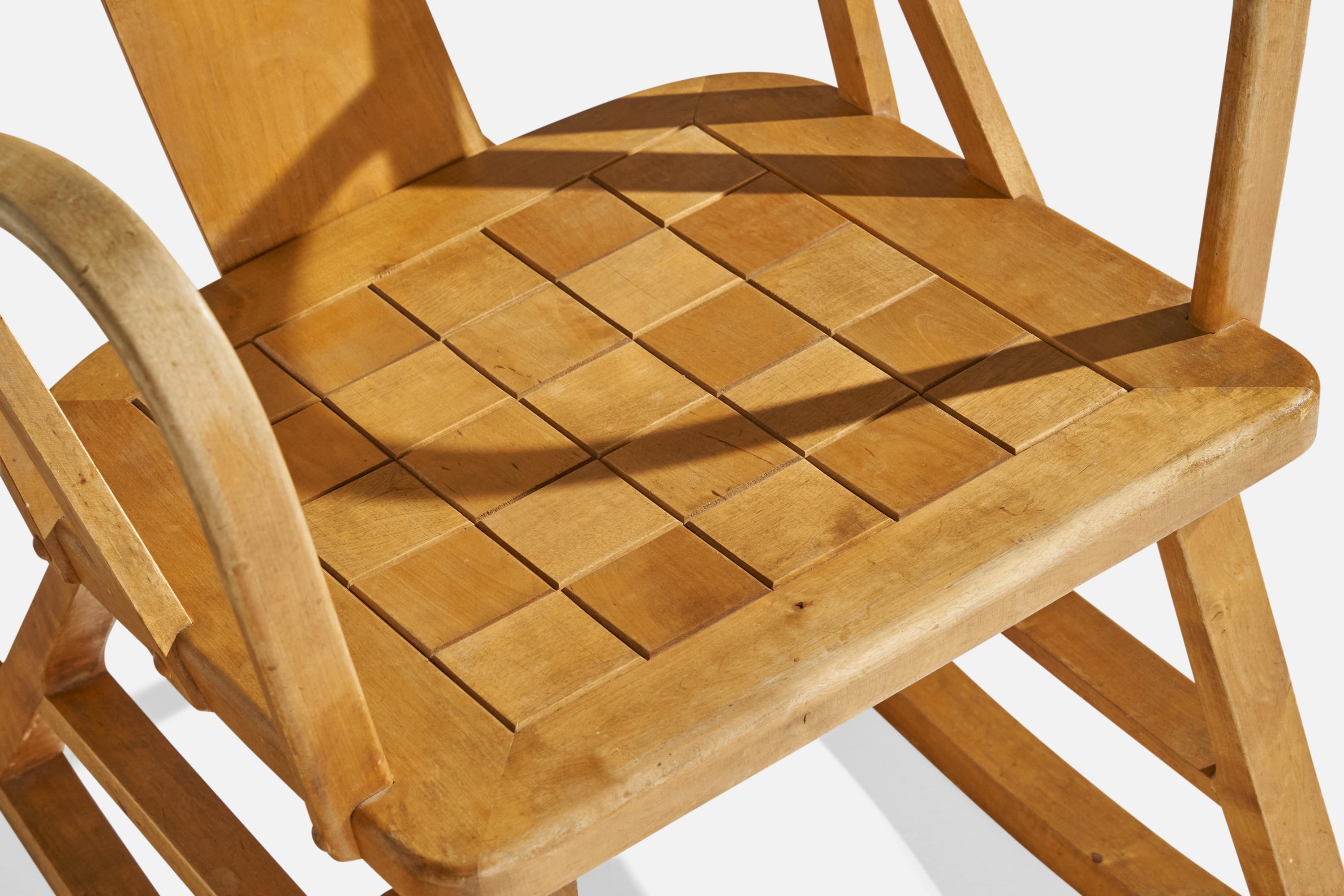 Per Aaslid, Rocking Chair, Birch, Norway, 1950s For Sale 5