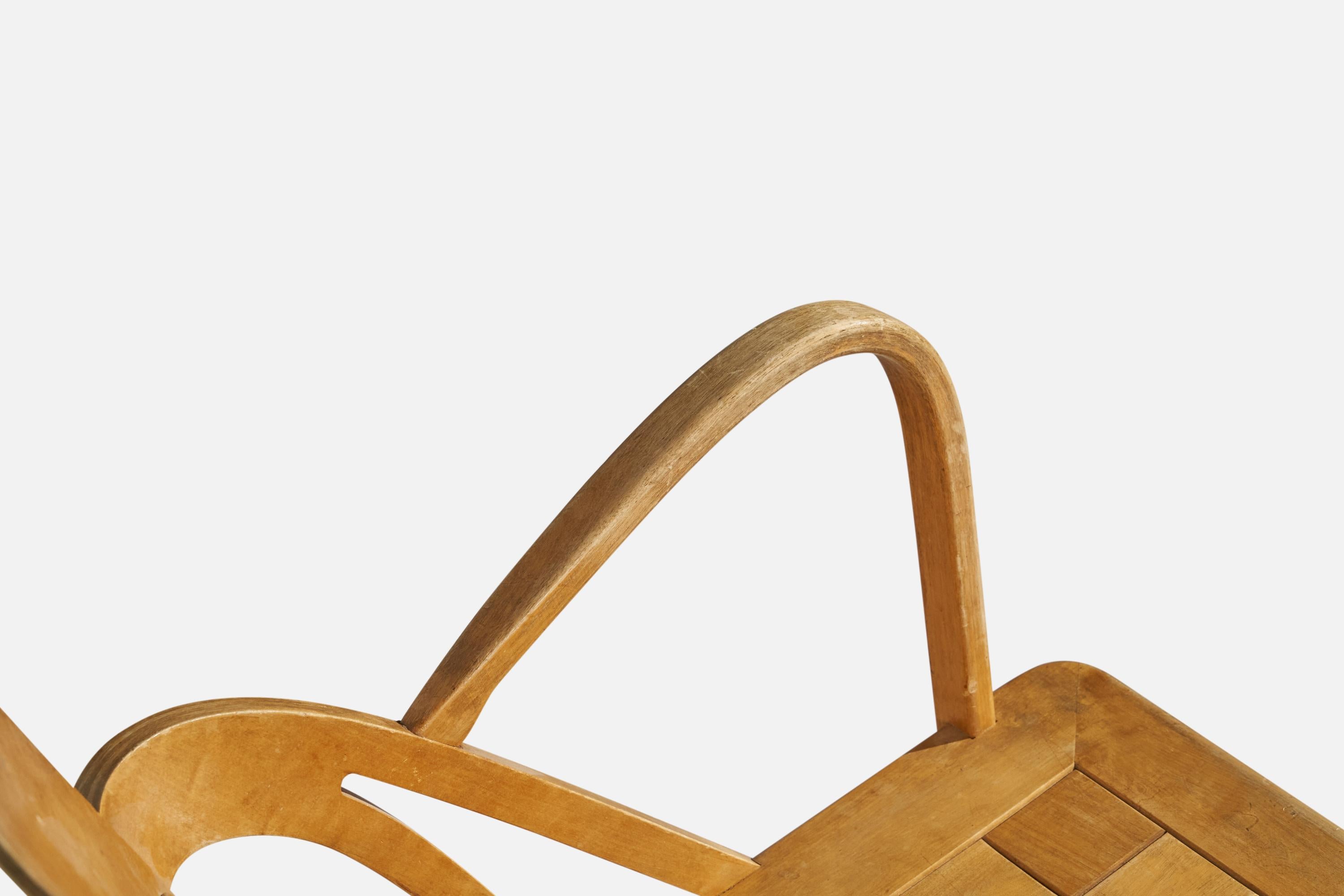 Per Aaslid, Rocking Chair, Birch, Norway, 1950s For Sale 3