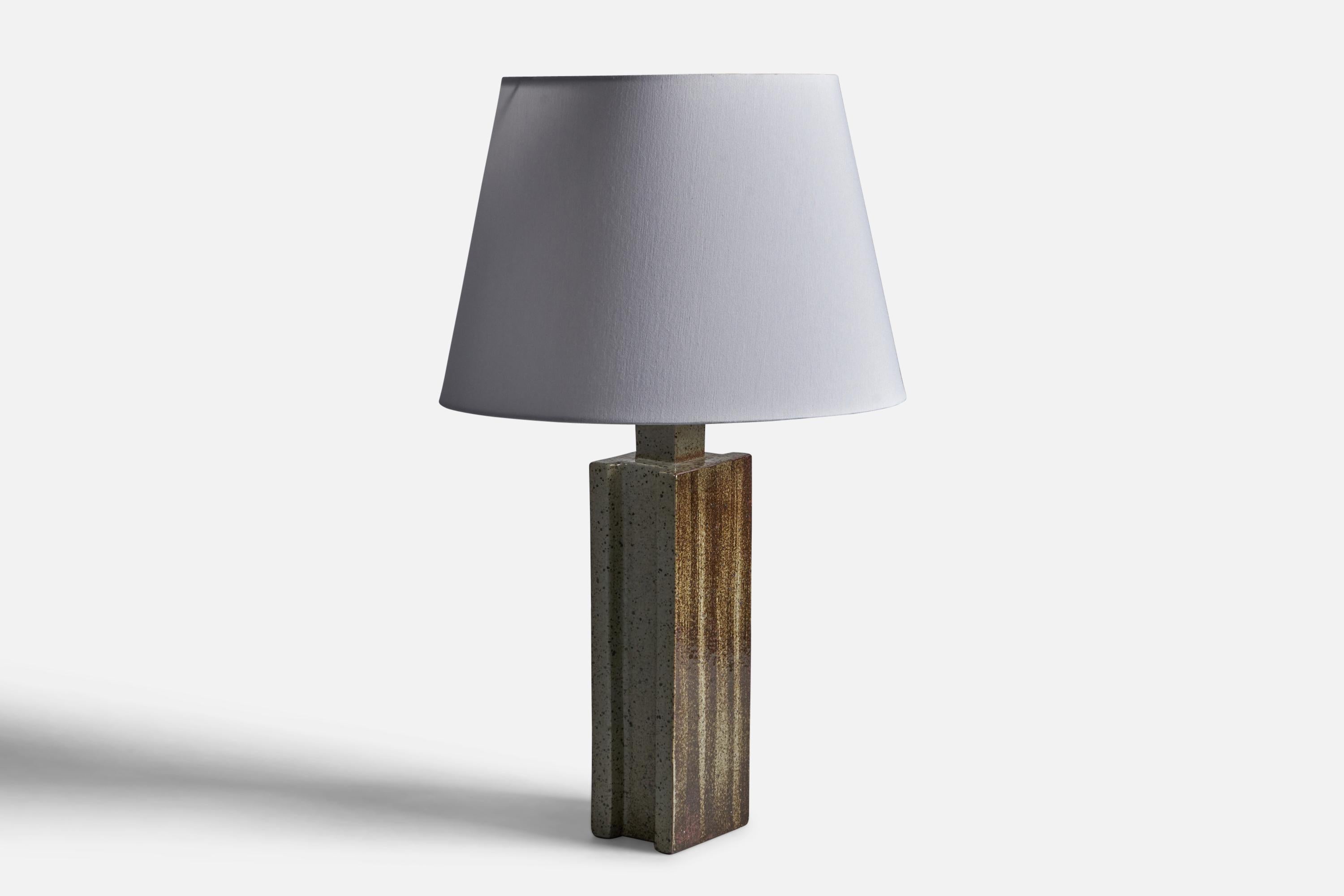 Mid-Century Modern Per & Annelise Linneman-Schmidt, Table Lamp, Stoneware, Denmark, 1950s For Sale