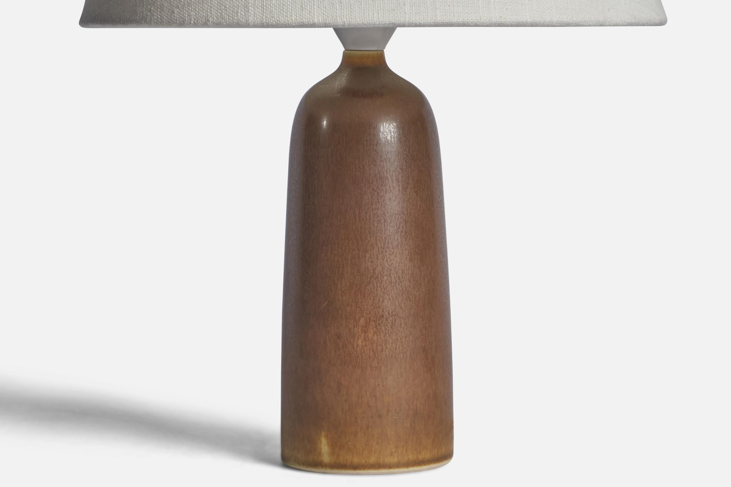 Swedish Per & Annelise Linneman-Schmidt, Table Lamp, Stoneware, Denmark, 1960s For Sale