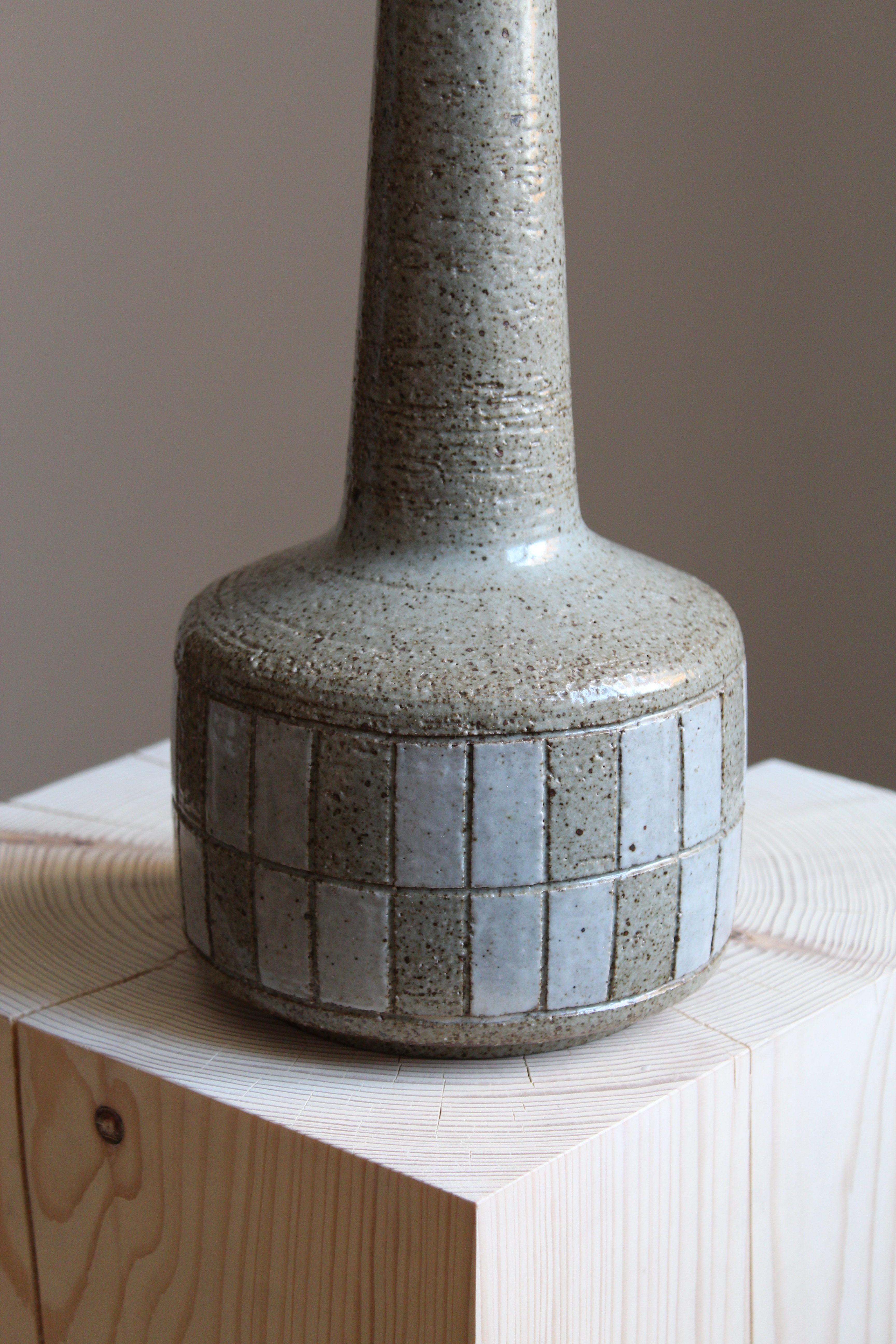 Danish Per & Annelise Linneman-Schmidt, Table Lamp, Stoneware, Palshus, Denmark, 1960s