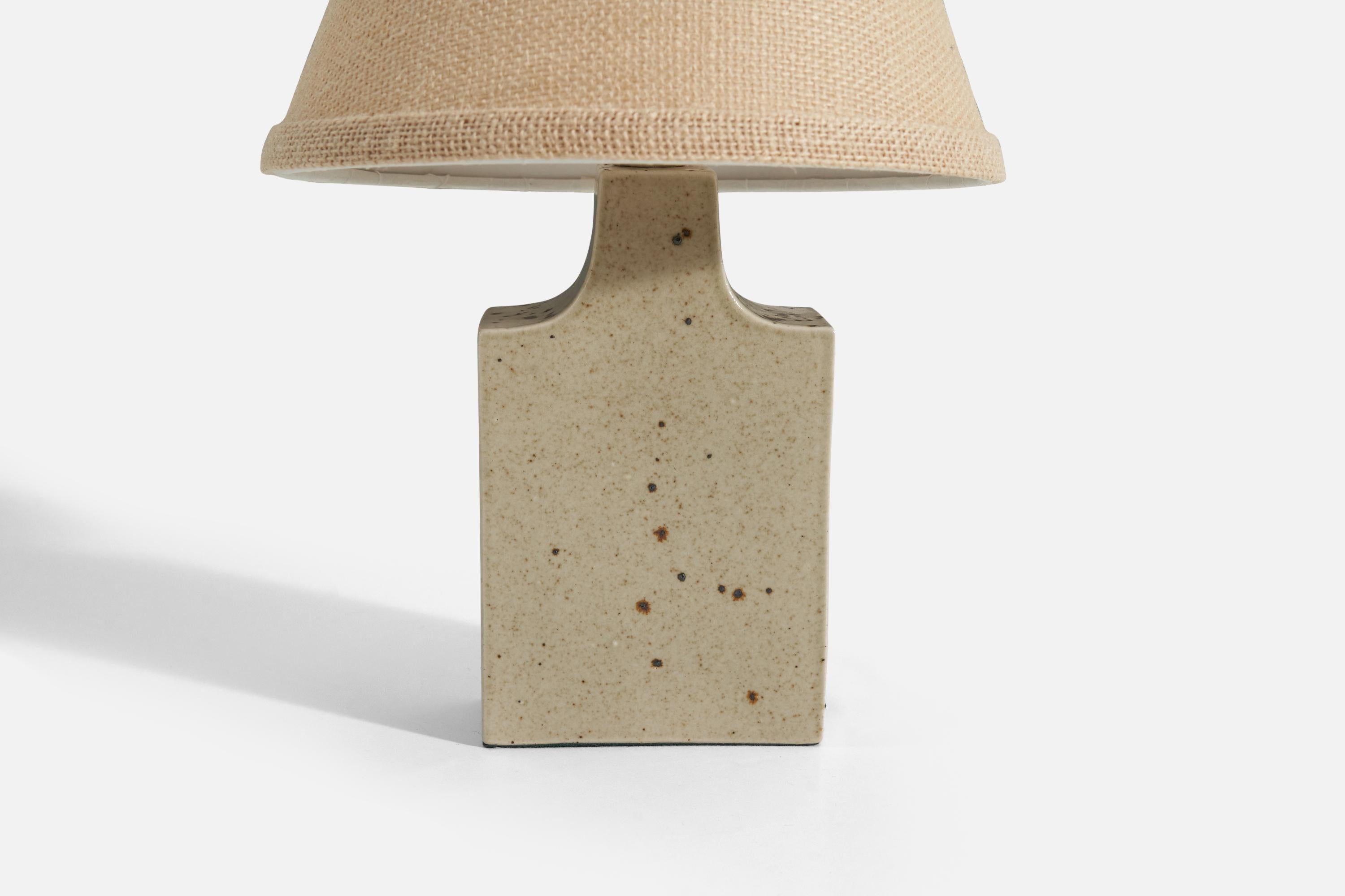 Per & Annelise Linneman-Schmidt, Table Lamp, Stoneware, Palshus, Denmark, 1960s For Sale 1