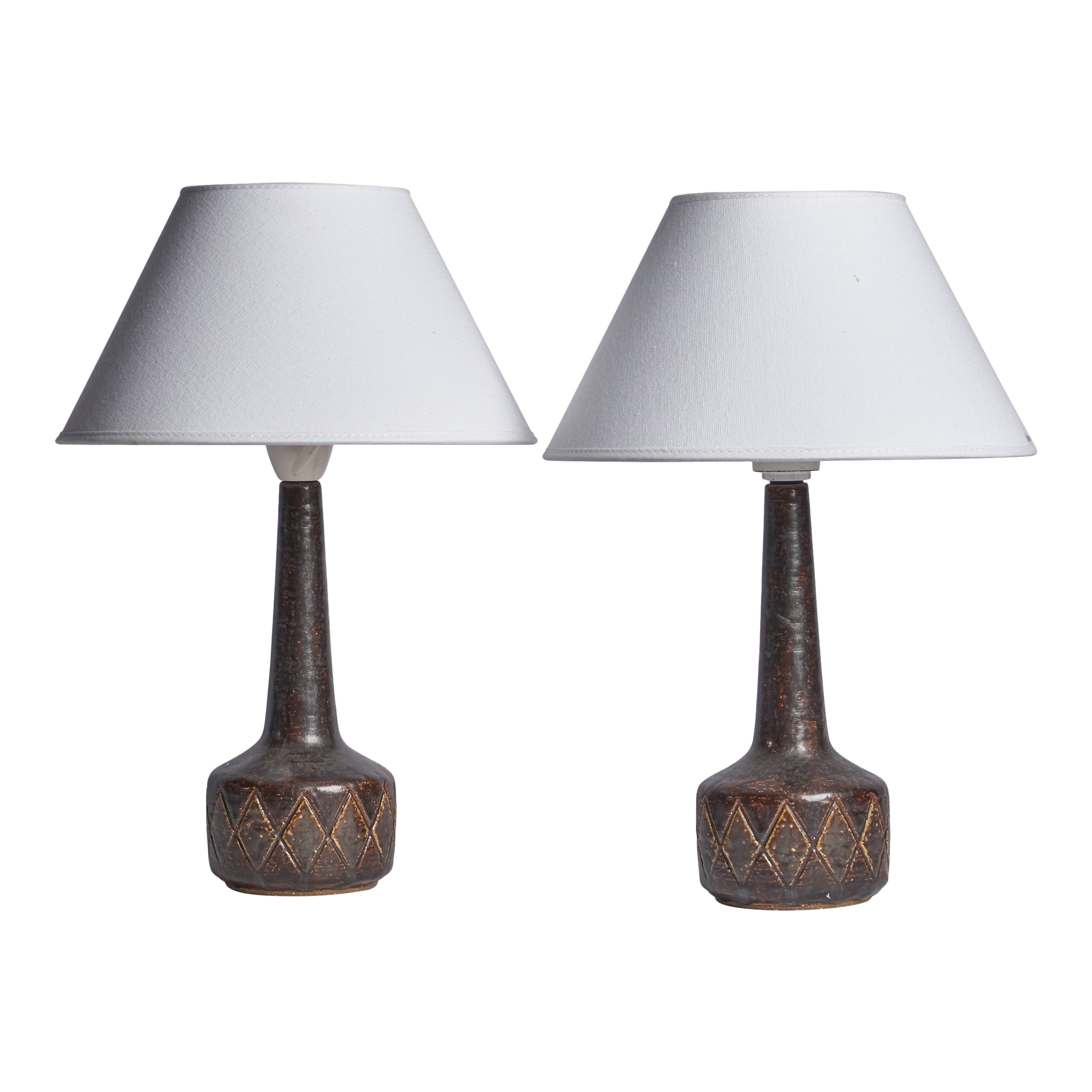 Per & Annelise Linneman-Schmidt, Table Lamps, Stoneware, Denmark, 1960s