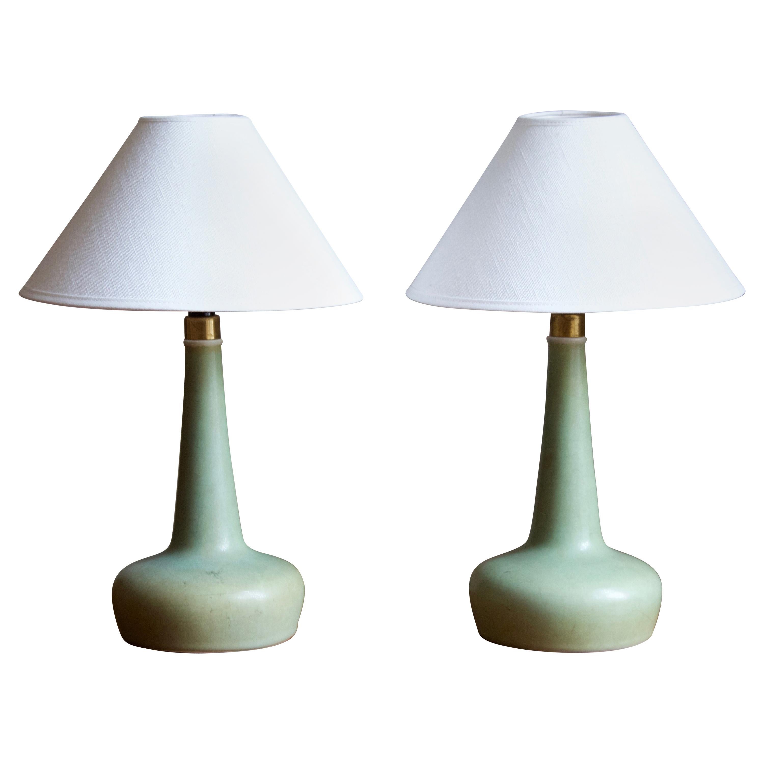 Per & Annelise Linneman-Schmidt, Table Lamps, Stoneware, Palshus, Denmark, 1960s