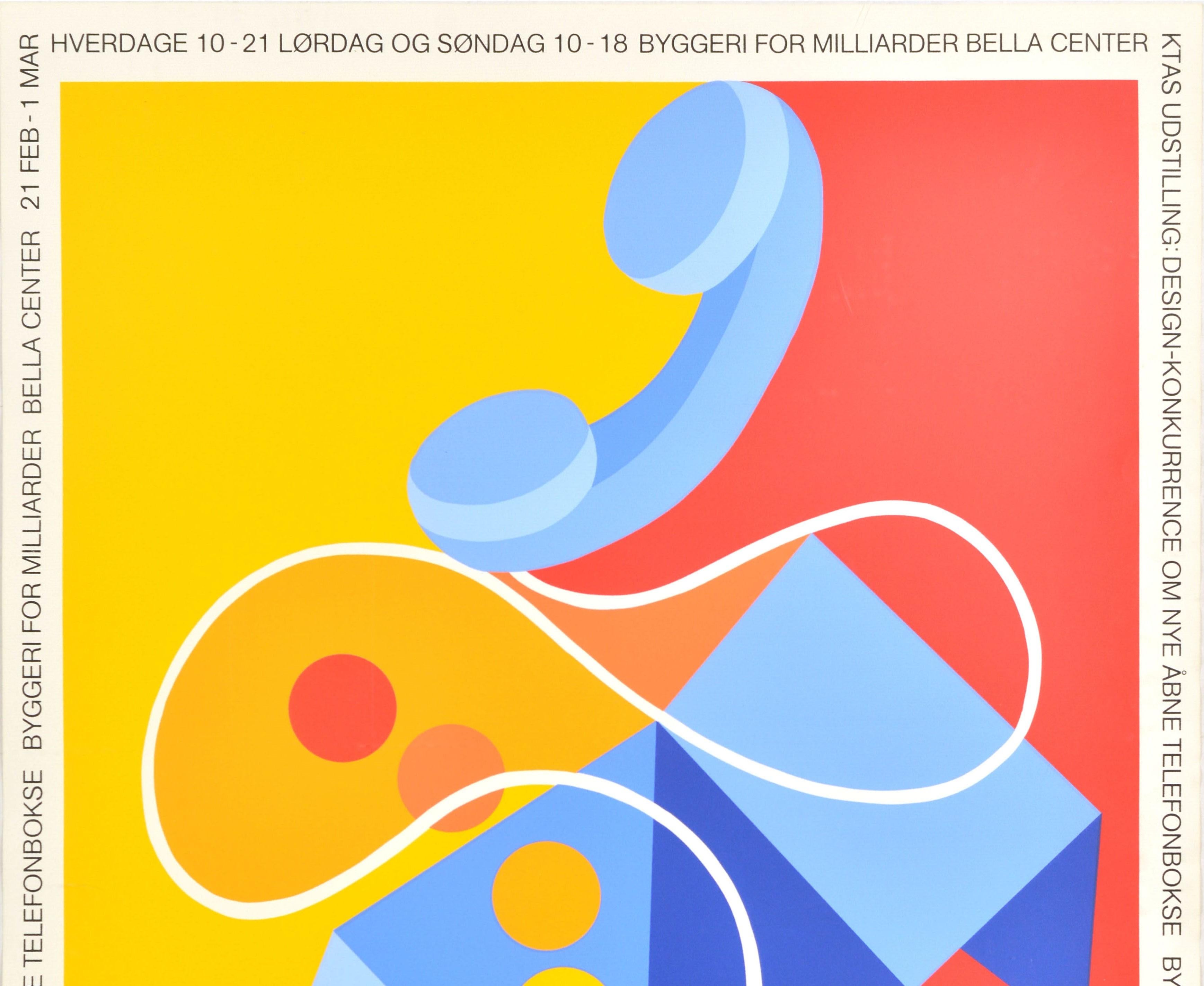 Poster d'epoca originale Bella Center Ktas Udstilling Design Exhibition Phone Box - Print di Per Arnoldi
