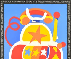 Original Vintage Poster Bella Center Ktas Udstilling Design Exhibition Telephone