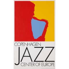Per Arnoldi: 'Copenhagen: Jazz Center of Europe' 1972 vintage poster