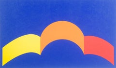 Per Arnoldi. Serigraph on paper. Graphic composition in clear primary colors