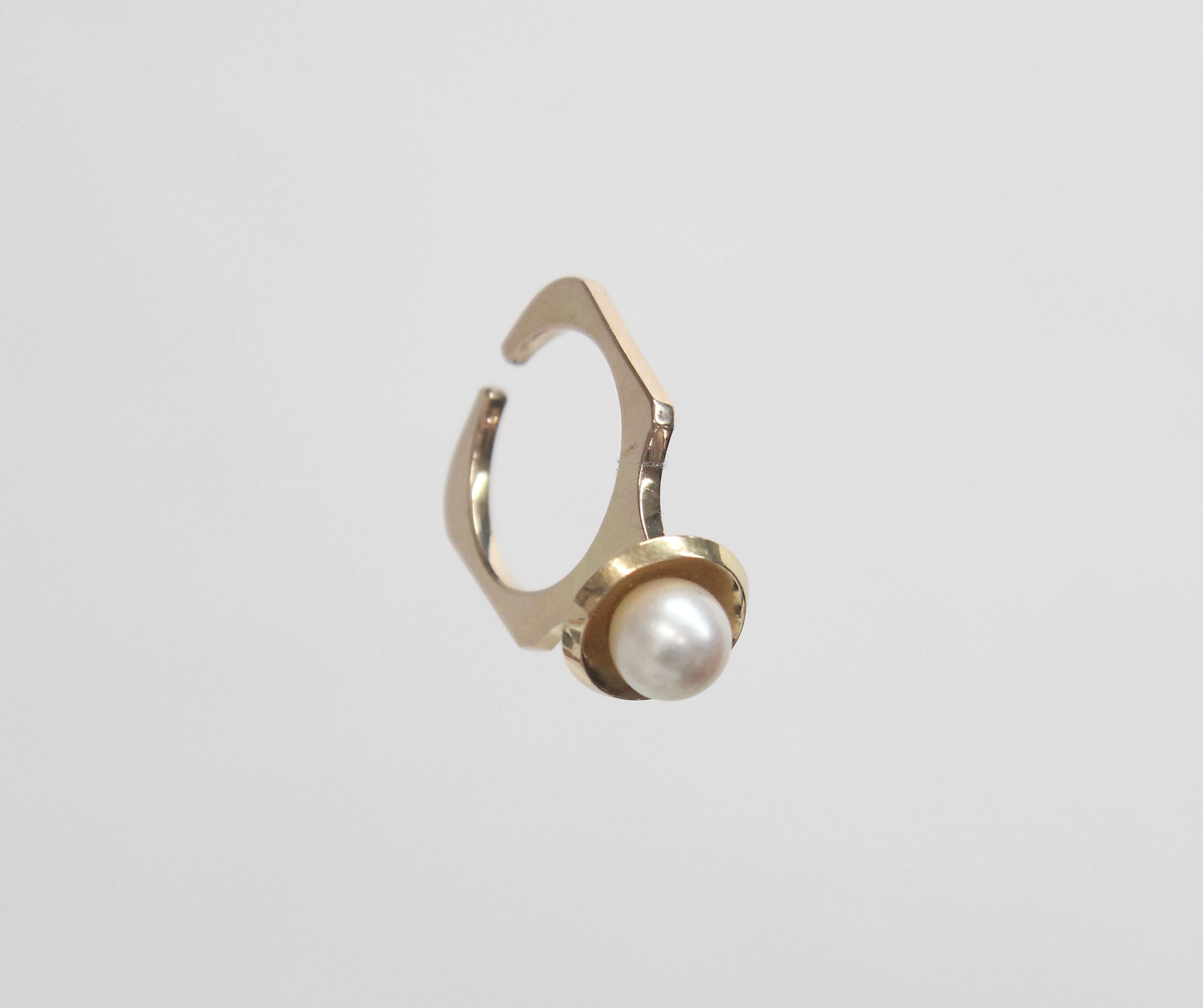 Women's or Men's Per Belving for Hugo Belving, Malmö Sweden 1968, 18 Karat Gold Ring