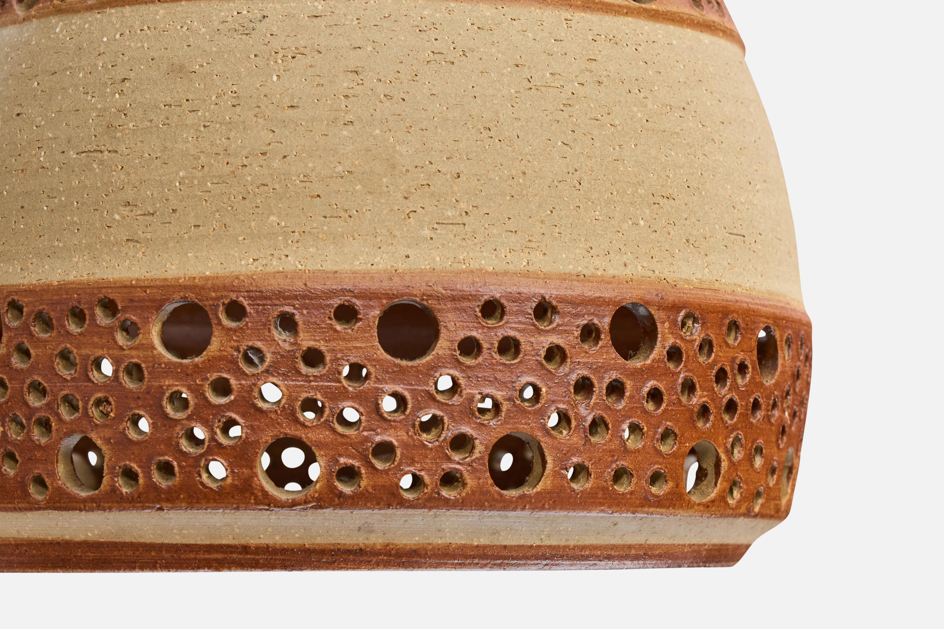 Per Bovin, Lámpara colgante, Gres, Metal, Dinamarca, 1970s finales del siglo XX en venta