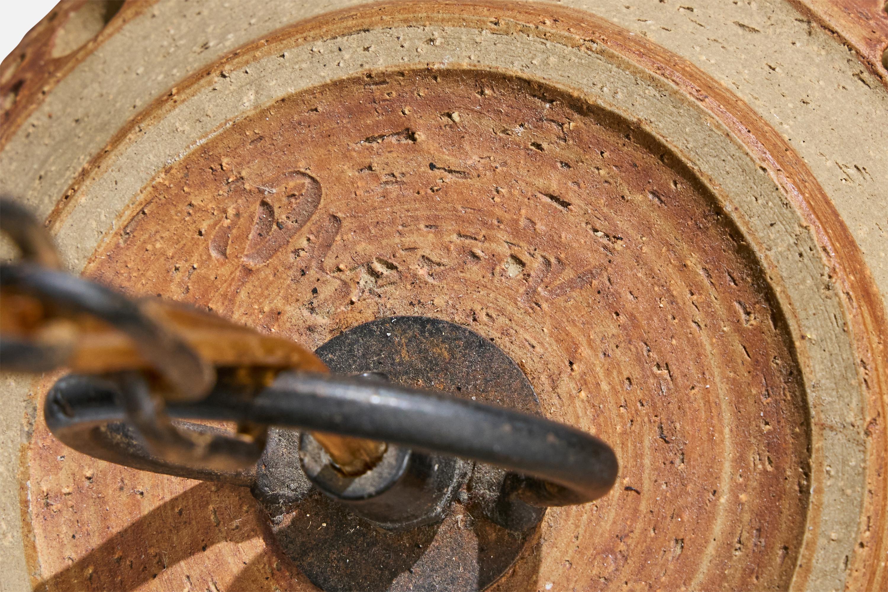 Per Bovin, Lámpara colgante, Gres, Metal, Dinamarca, 1970s en venta 2