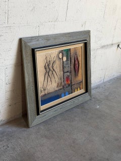 Per Dahl, peinture à l'huile de style expressionniste abstrait, sur toile, cadre en bois, Danemark, années 1970