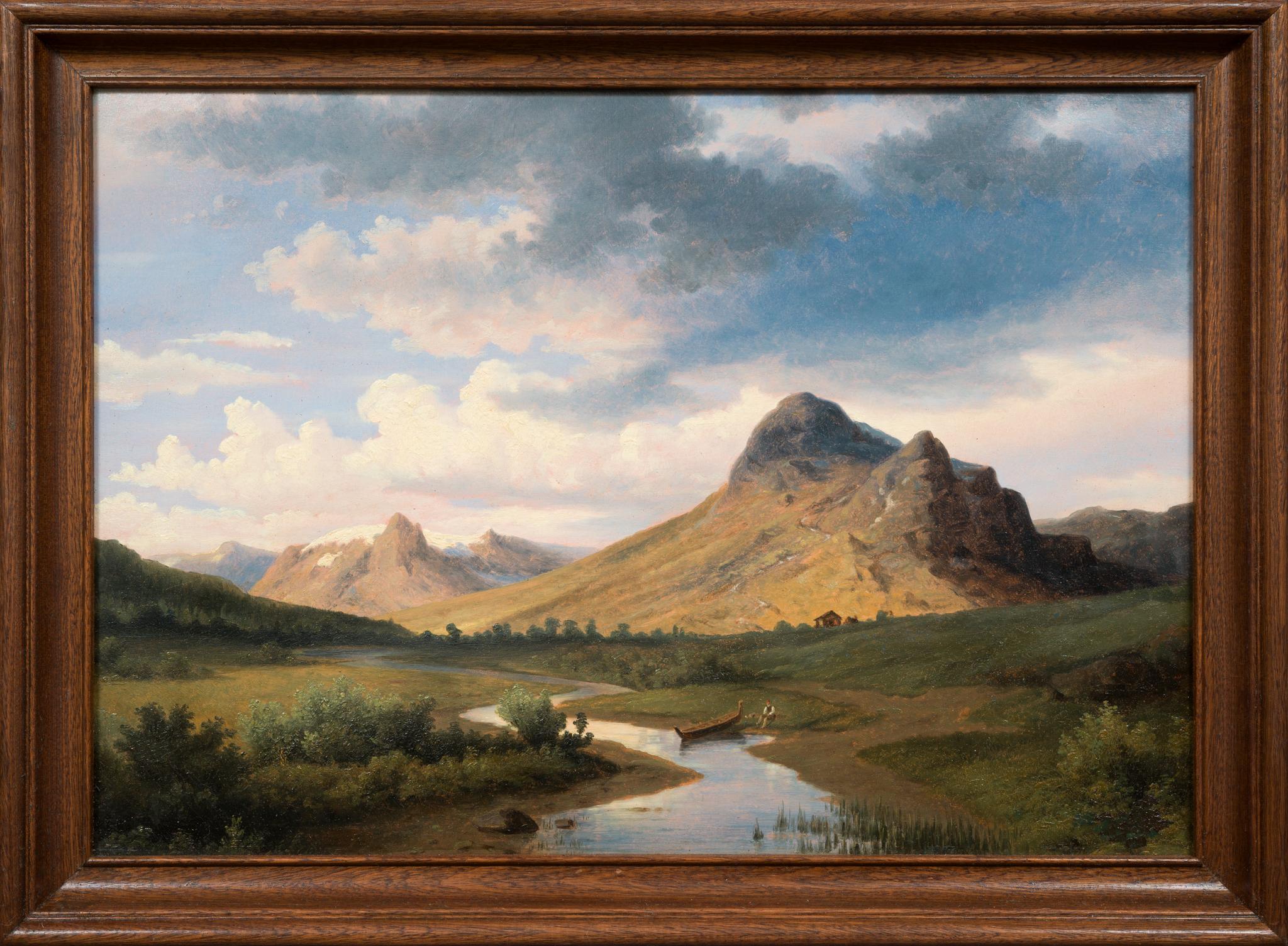 Figurative Painting de Per Daniel Holm - Paisaje de Kvikkjokk, Sápmi, c. 1861