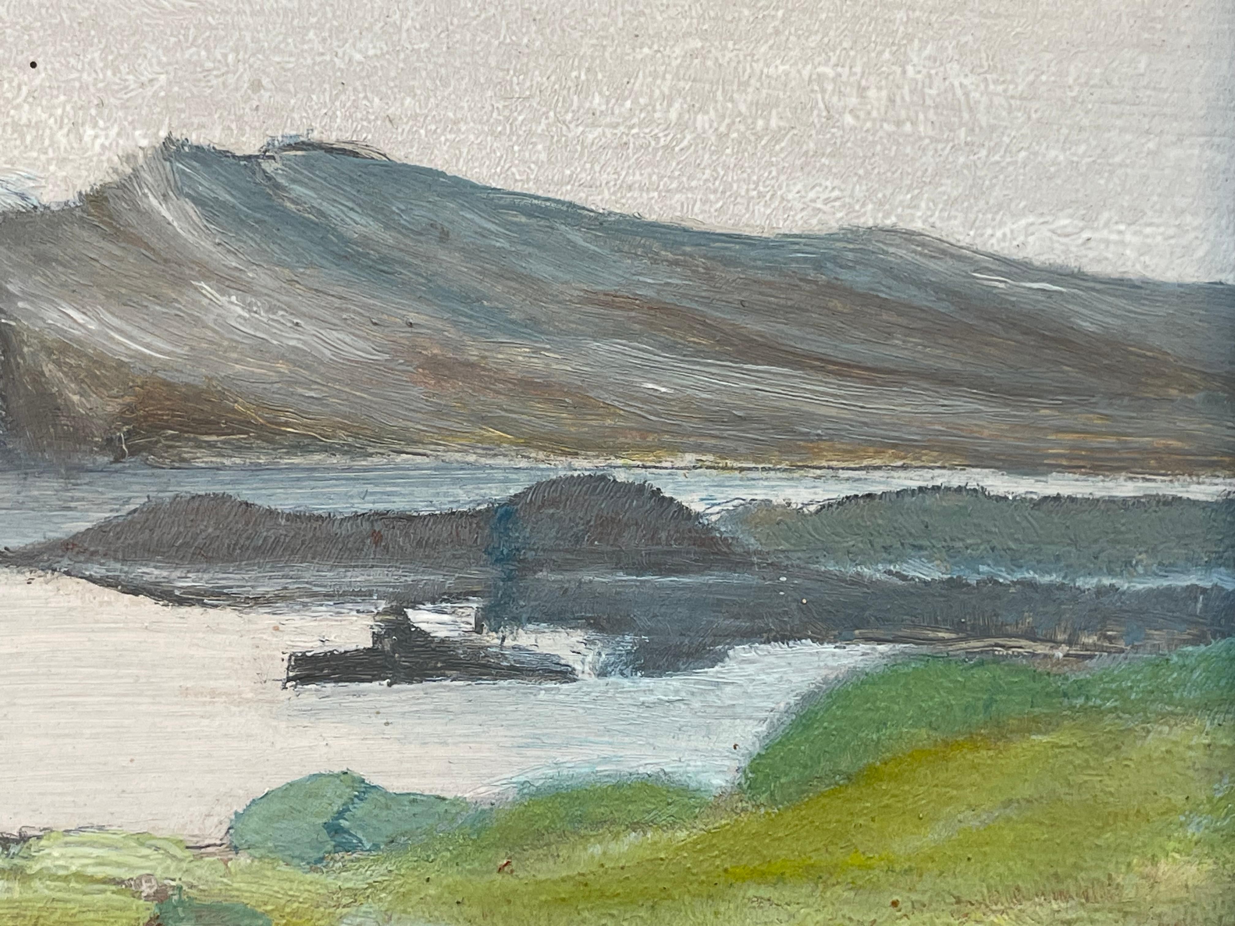 Per Dymbe vintage norwegischen Mitte des Jahrhunderts moderne Ölgemälde der Küstenlandschaft (20. Jahrhundert) im Angebot