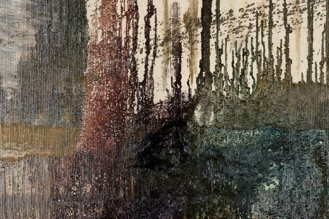 Modern Per Engström, Swedish artist. Oil on canvas. Abstract composition. For Sale