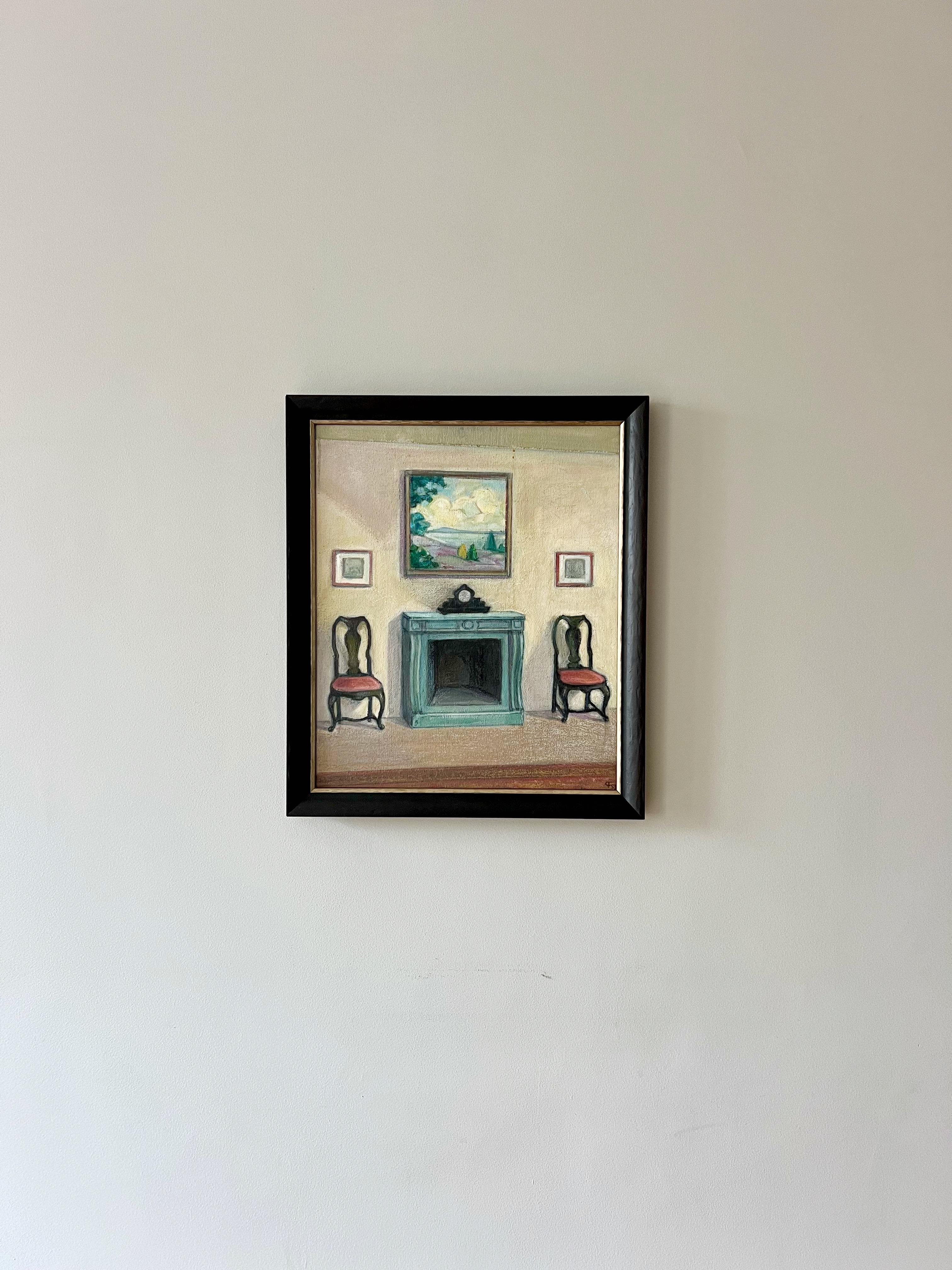 Wohnzimmer Interieur der Künstler-Villa, Lidingö im Angebot 3