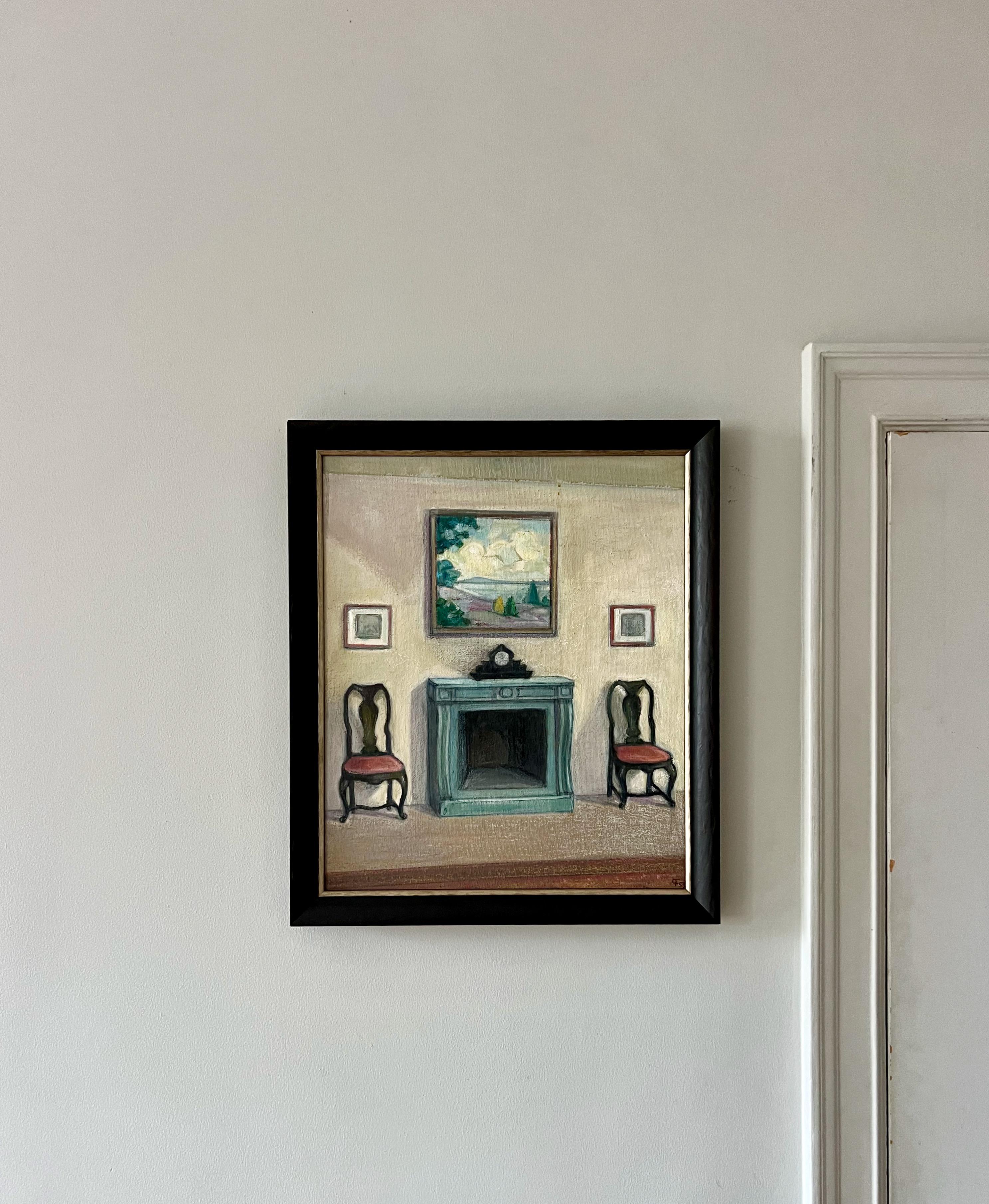 Wohnzimmer Interieur der Künstler-Villa, Lidingö im Angebot 4