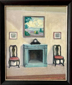 Intérieur de la salle de séjour de la VILLA D'ARTISTE, Lidingö